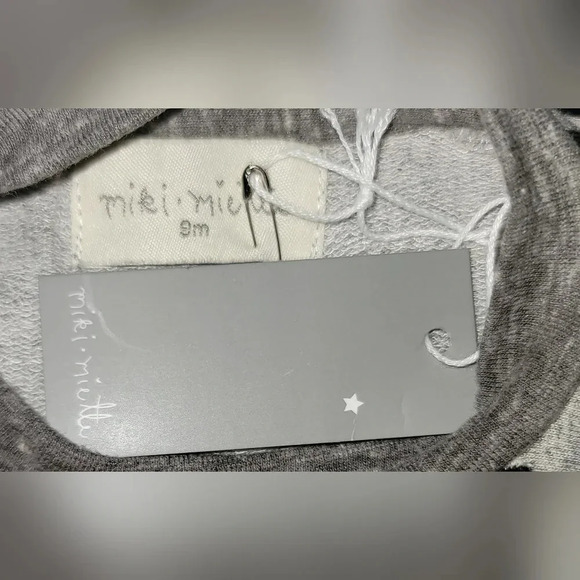 NWT Miki Miette Gray Striped Sweater Size 9 months - Picture 6 of 6